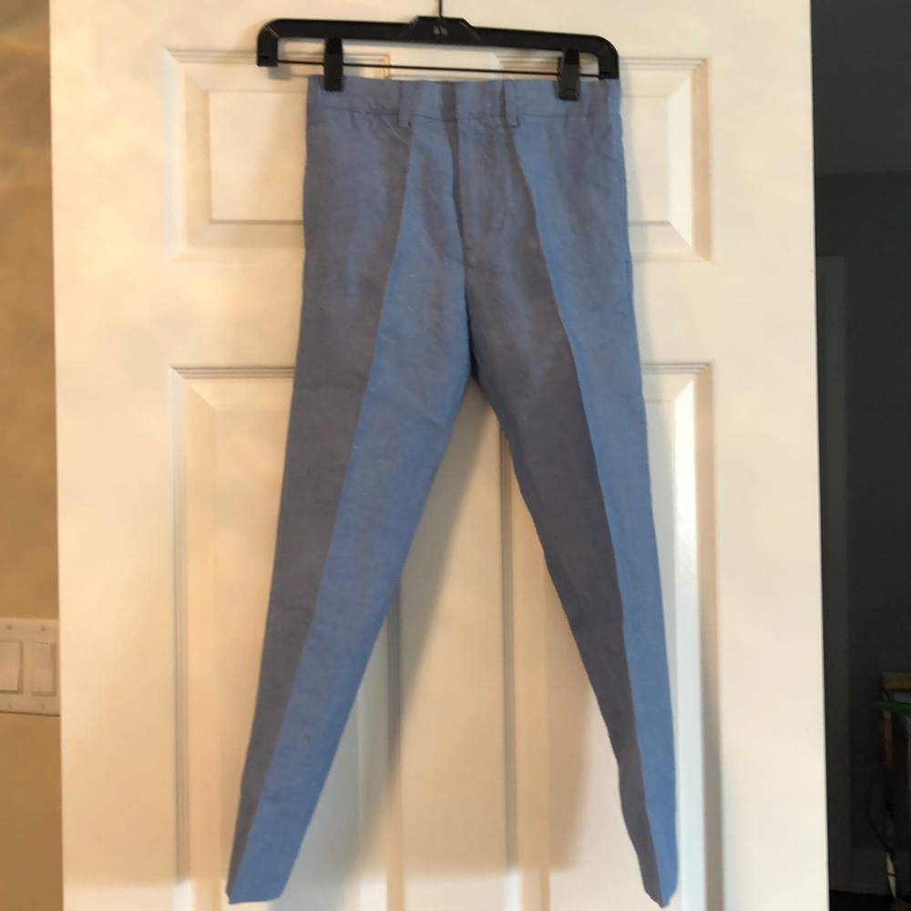 Boys Light Blue Linen Pants